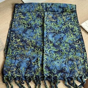 Colors of blue and green scarf, New without tag Handmade
